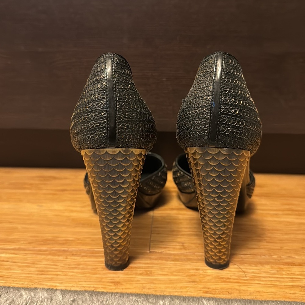 Vintage Chanel Python Effect D’orsay Pumps - 38 - Picture 5 of 11